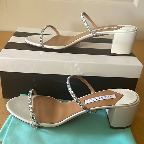 NEW Aquazzura Midnight Sandal 50, Size 41.5 - Picture 4 of 7